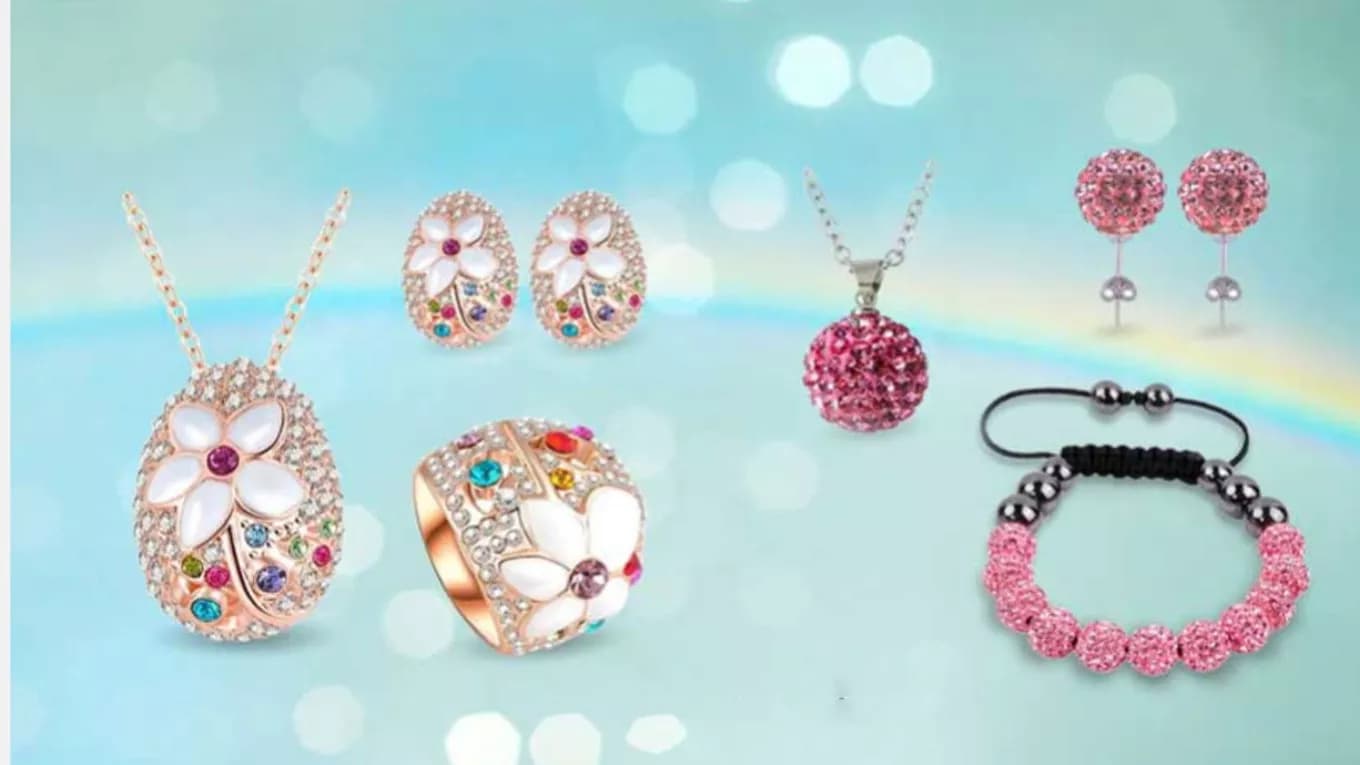 Silver and rhinestones